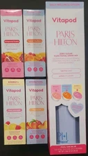 Paris Hilton Vitapod•Blue• Metal Bottle W/ 34 Flavor  pods
