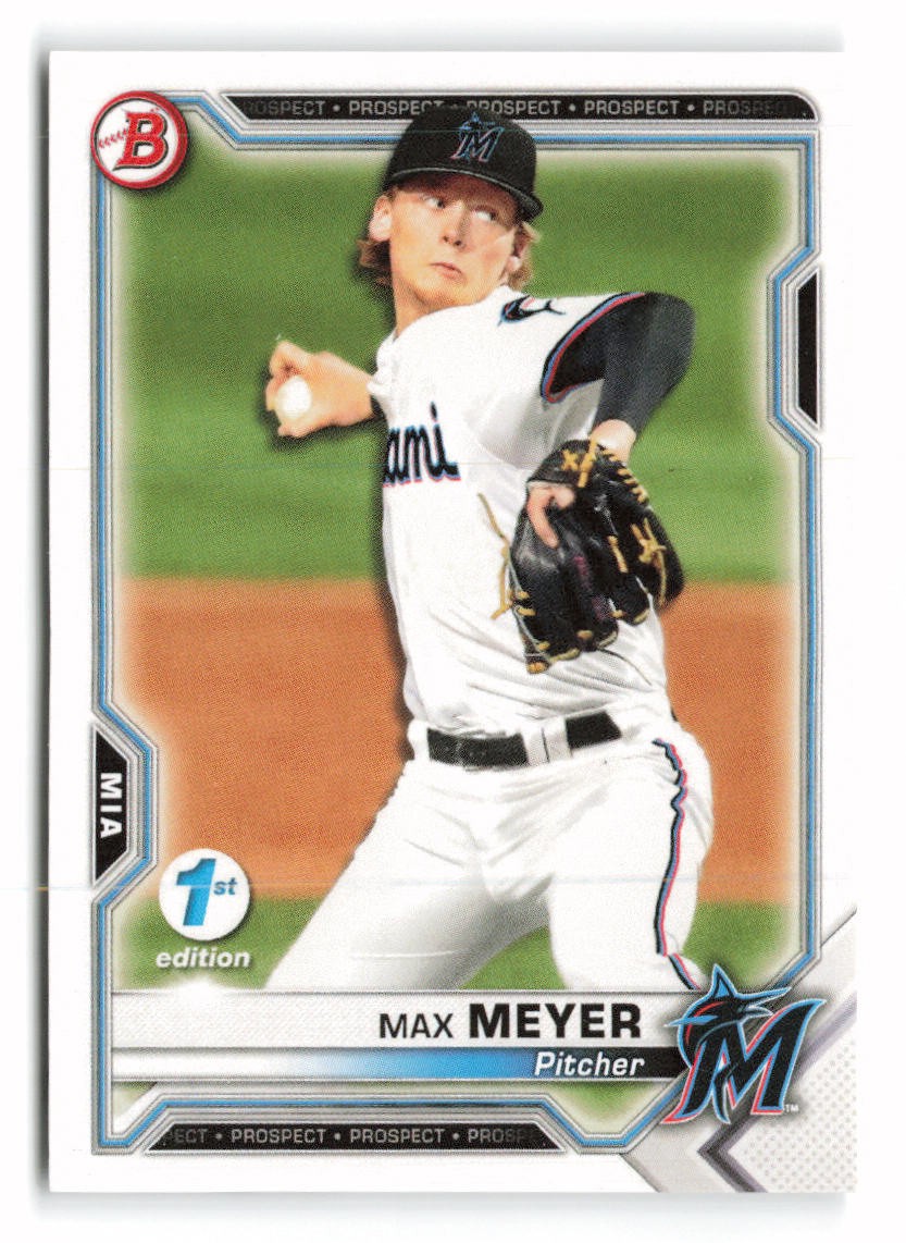 2021 Bowman 1st Edition Max Meyer #BFE-66 Miami Marlins