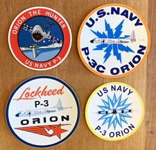 US NAVY P-3 ORION STICKER LOT (4 TOTAL) PATRON PATROL VP SQUADRON