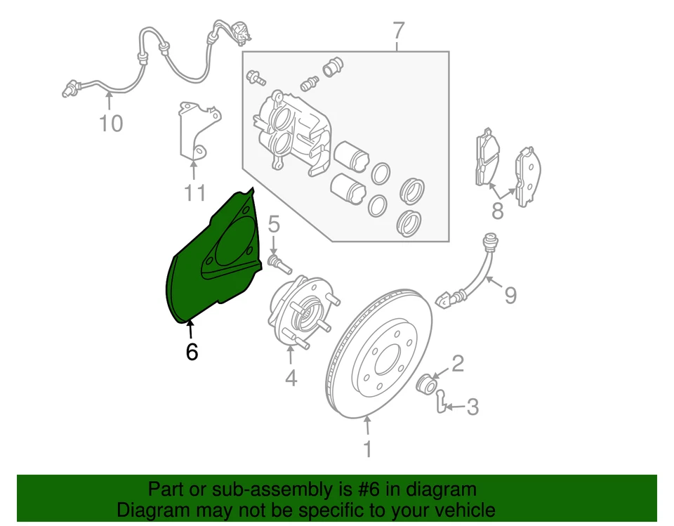 Protector contra salpicaduras original Nissan 41150-ZZ70A Foto 2 de 2