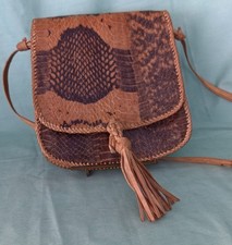 Vintage 1970's Python Snake Skin Shoulder Bag Purse