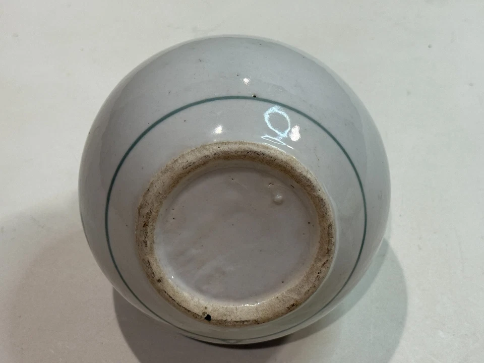 Jarrón de cerámica antiguo coreano rosa azul pintado a mano tarro de cerámica, Joseon tardío Foto 4 de 4