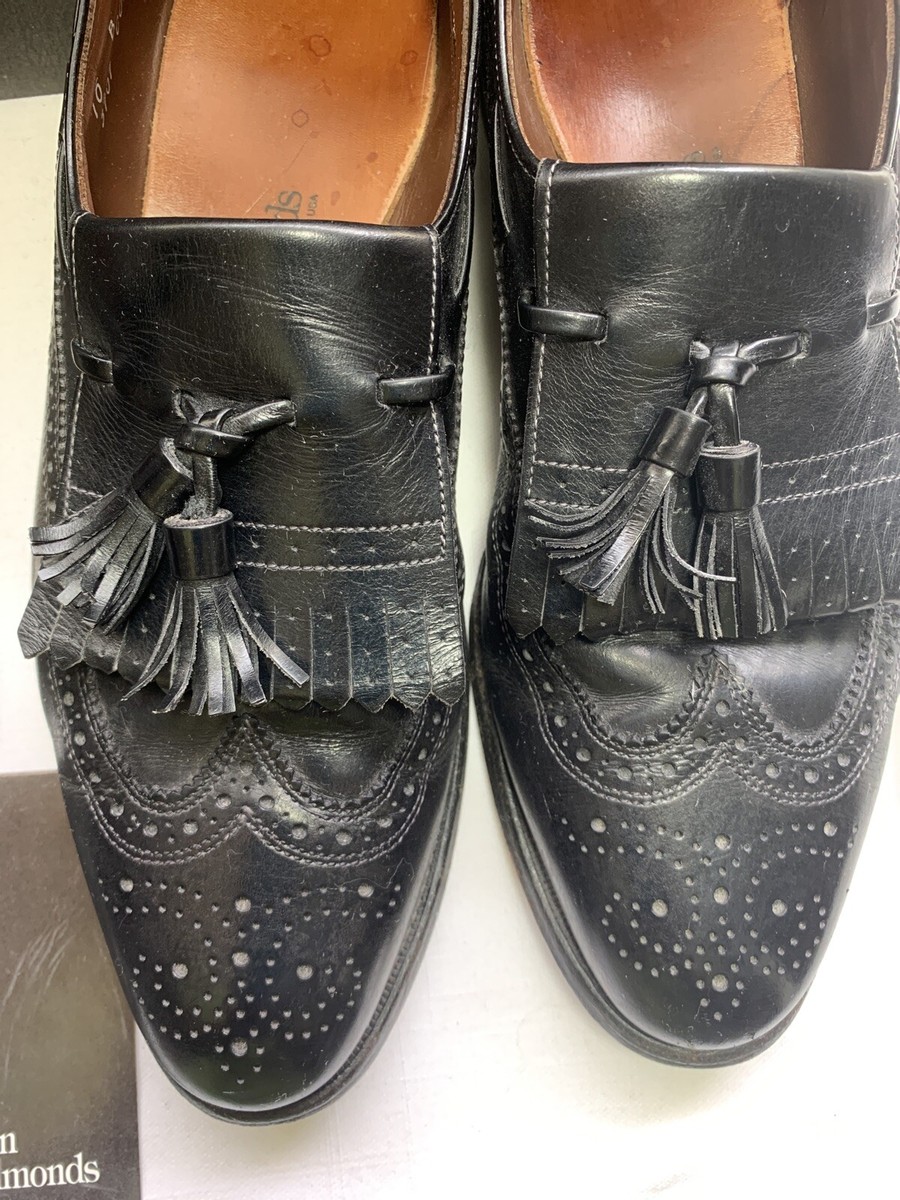 Men’s ALLEN EDMONDS Arlington Black Tassel Loafer Size 10 1/2 D Allen Edmonds Arlington Tassel Kiltie Loafer Dress Shoe in  main image 4