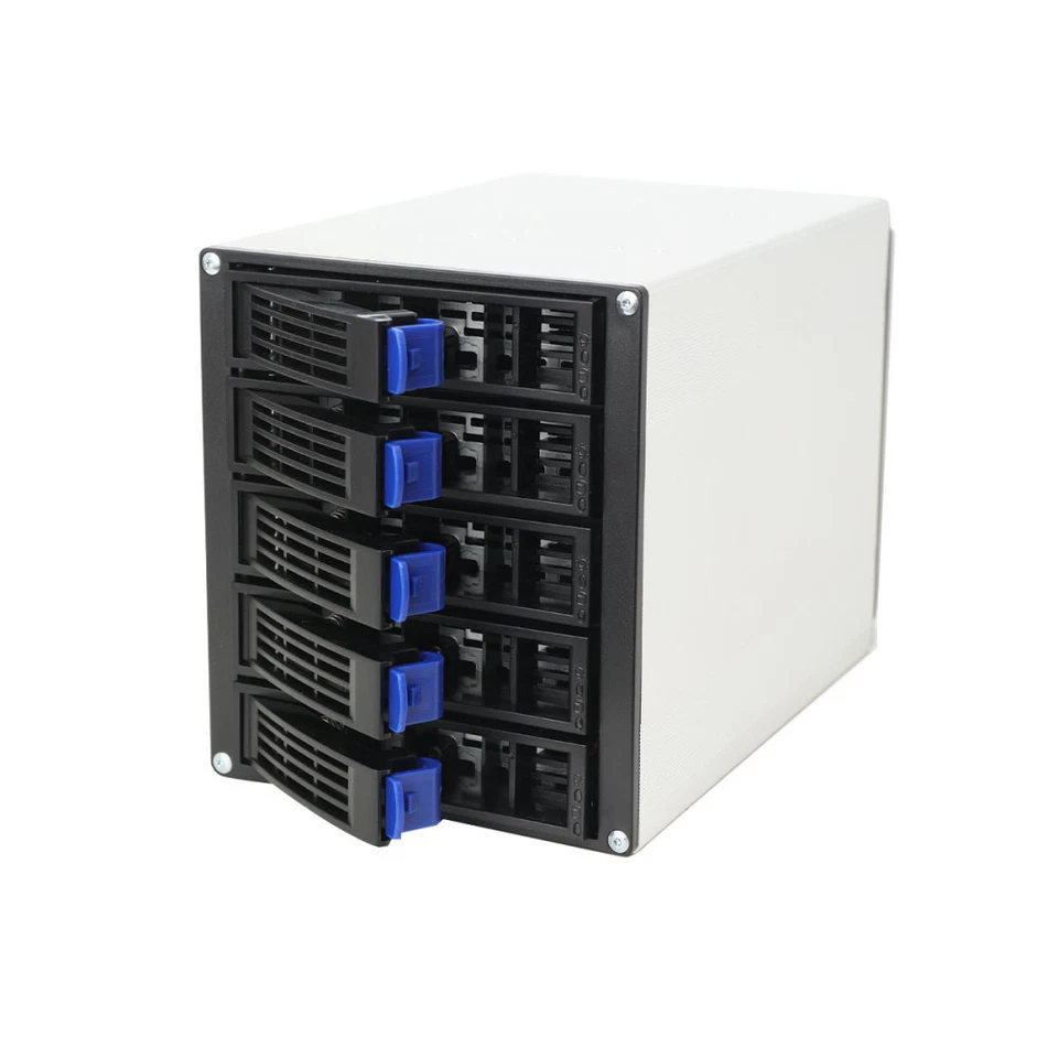 HDD Enclosure Hot Swap Cage 5-Bay 3 x 5.25" Drive Bays 5x SATA 3.5"/2.5"Sas HDD - Image 3 of 4
