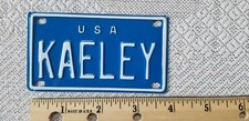 Vintage Mini Bicycle Bike Vanity License Plate KAELEY