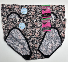 Maidenform Comfort Devotion Naturally Soft Floral Bikini Panty 2 Pair DMTNBK 7/L