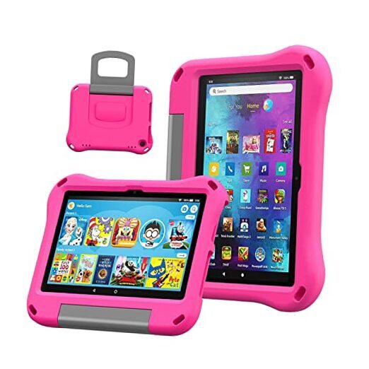 Fire HD 8 Tablet Case for Kids,Kindle Fire HD 8 Case,Amazon Fire Tablet 8 Pink