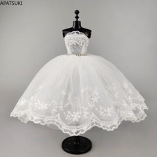 White Short Ballet Doll Dress Clothes For 11.5in. Doll Outfits 1/6 DIY Kids Toy