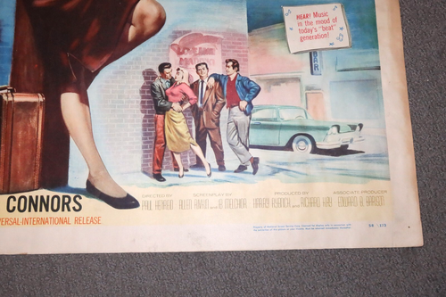 ROLLED, ORIGINAL "Live Fast, Die Young" 1958 Bad Girl Half-Sheet MOVIE POSTER - Picture 5 of 6