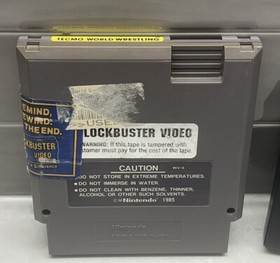 Tecmo World Wrestling Nintendo Entertainment System 1990 PROBADO con cubierta antipolvo NES