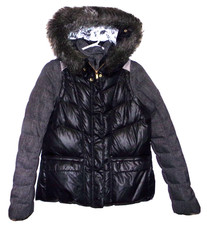 Lole Womens Duck Down Hooded Coat To Vest With Removable Sleeves Size Medium