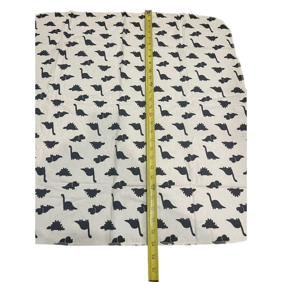 Gerber White Black Dinosaur Receiving Blanket Baby Flannel Receiving Swaddle - Image 4 of 4