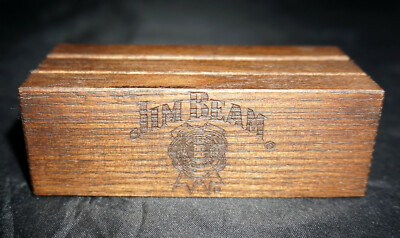 Jim Beam Whisky Whiskey Holz Menükartenhalter Tischkartenhalter Aufsteller NEU