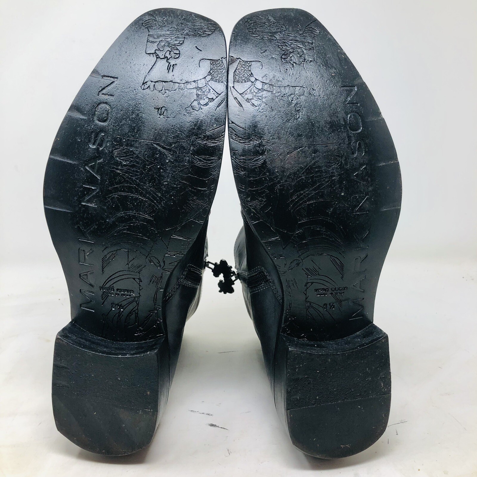 Mark Nason Darell Distressed Leather Maltese Cross Boots Italy 67572 Sz