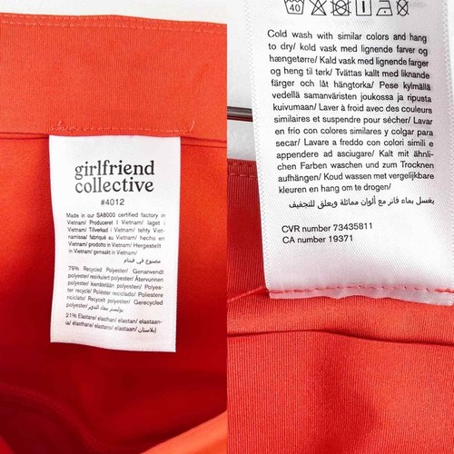 Neu Girlfriend Collective Capri-Leggings Damen S orange hohe Taille kompressiv - Bild 12 von 13