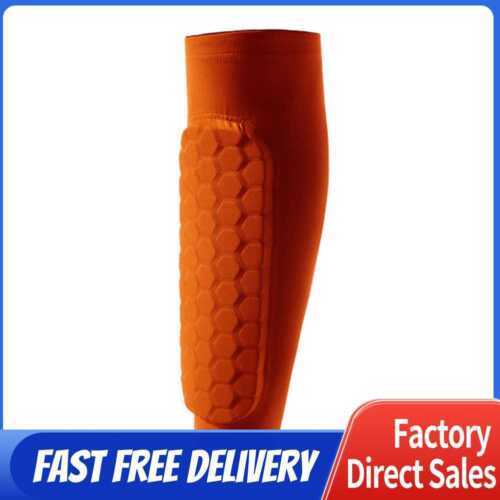 Outdoor Football Shin Guard Pads Honeycomb Calf Protective Gear (Orange M) - Afbeelding 1 van 6