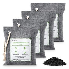 4 Pack Bamboo Charcoal Air Purifying Bags Large, 4x200g Activated Natural Ho...