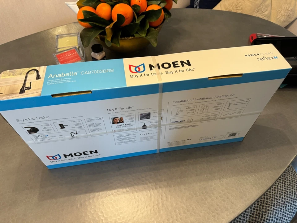 Moen Anabelle CA87003BRB 推拉式厨房龙头,地中海青铜饰面 — 第 2/4 张图片