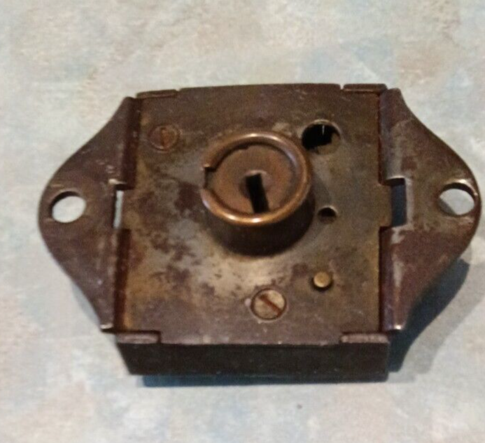 Vintage Lock Antique Brass chest trunk or desk no key 98PX350 eBay