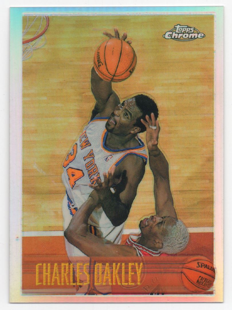 1996-97 Topps Chrome Refractor Charles Oakley #108R 1 New York Knicks