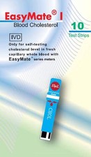 EasyMate Test Strips - CHOLESTEROL pack of 10 strips - Fresh & long dated