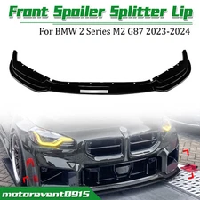 Vivid Black Front Bumper Spoiler Splitter Lip For BMW 2 Series M2 G87 2023-2025