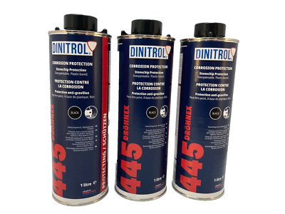 3 x DINITROL 445 Schwarz Steinschlag 1L 1 Liter Dose Radläufe Rostschutz