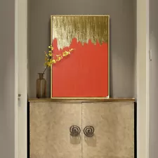 Gold Foil Abstract Painting Hand Painted Canvas Painting Living Room Bedroom