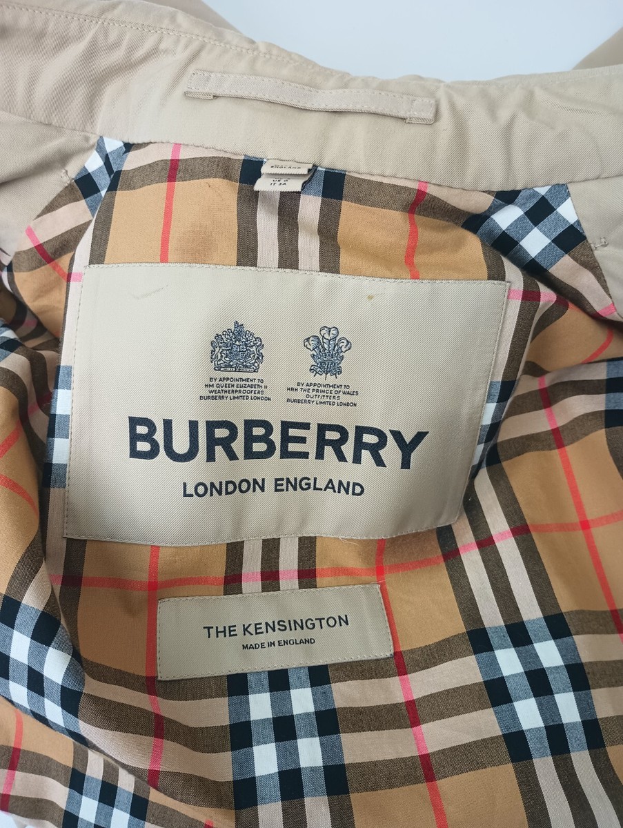 Burberry Women's Honey Kensington Water Resistant Gabardine Trench