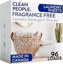 Clean People Fragrance Free Laundry Detergent Sheets - Plant-Based Hypoallergen