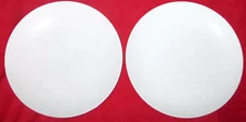 SET OF 2 ~ LTG10 by LINENS N THINGS ALL WHITE DINNER PLATES COUPE 10 38" ~ MINTY