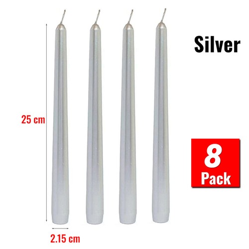 6/32 Pack Tapered Dinner Candles Colour Unscented Taper Wedding Candle 25 cm - Picture 24 of 28