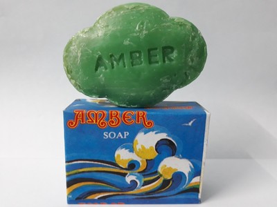 2X Amber Soap 75 Grams Each pack Natural Flavour Animal Fat Free Soap