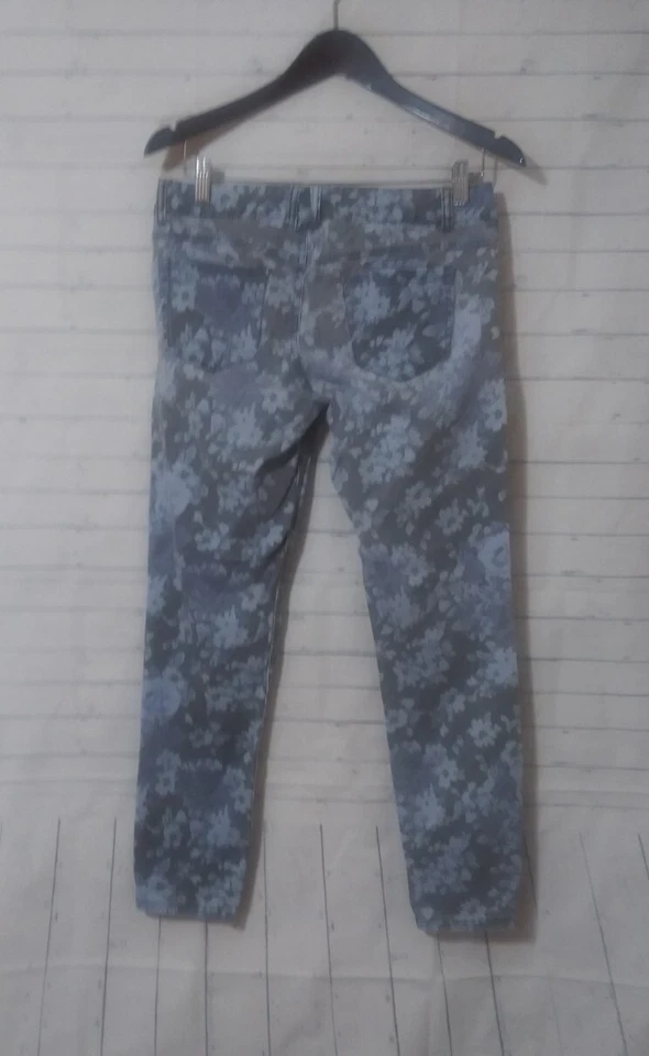 Junior's Jolt Blue Floral Low Rise Skinny Jeans, Size 9 - Image 2 of 4