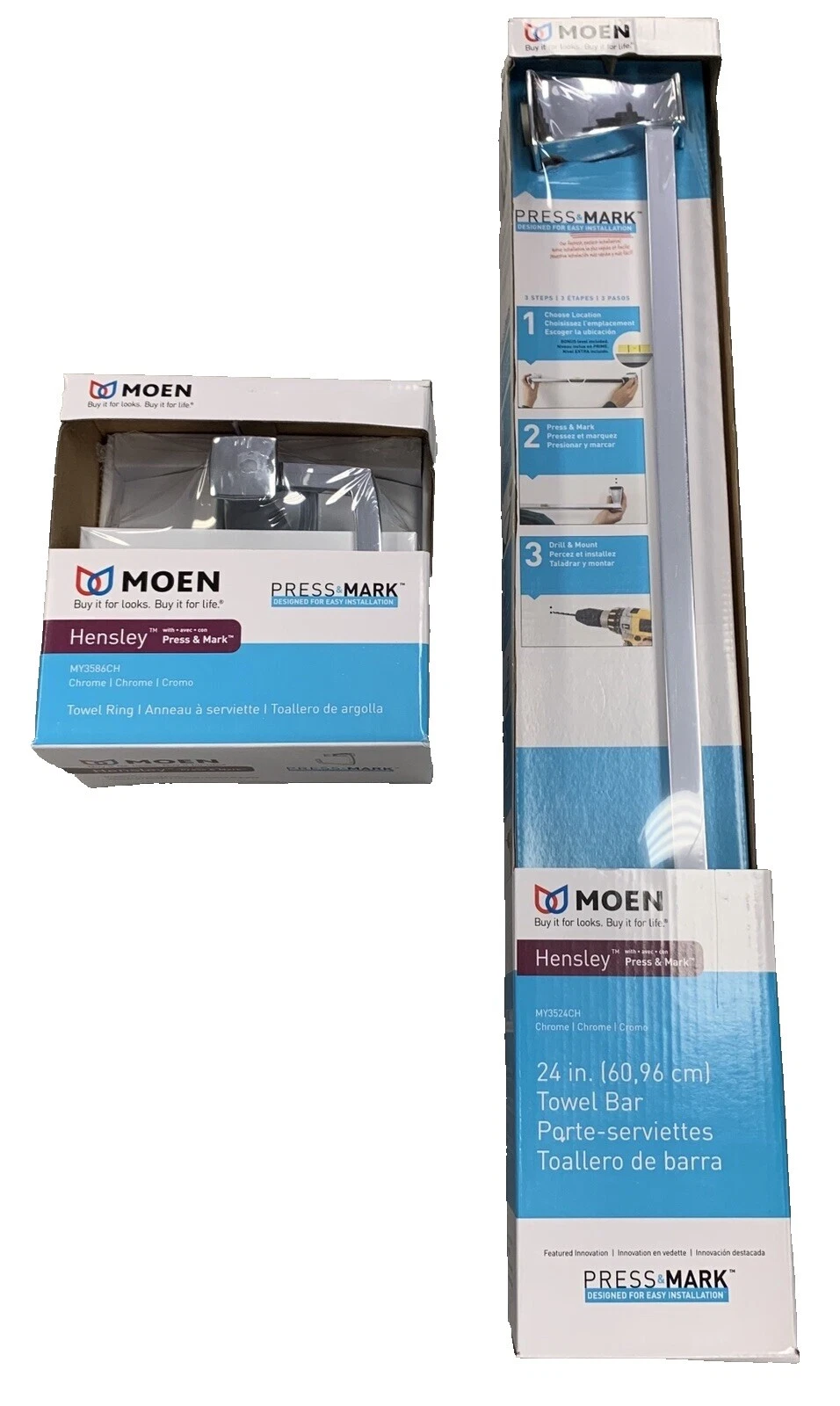 Хромированное кольцо Moen для полотенец стойки для ванной комнаты