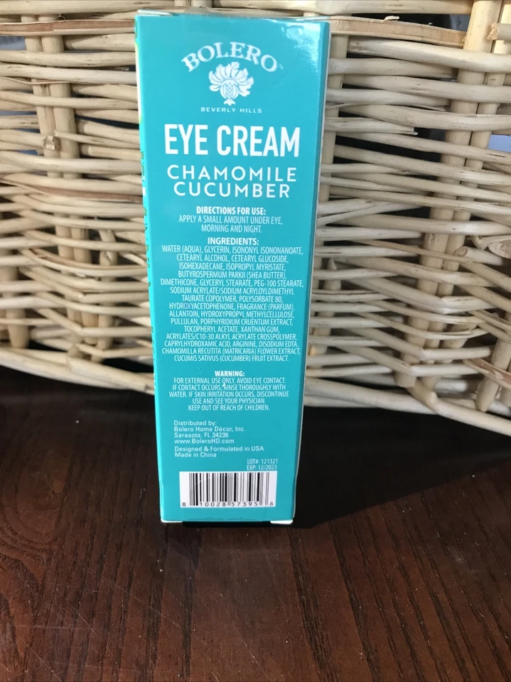 Crema para ojos BOLERO.B.Hills manzanilla y pepino-totalmente nueva-ENVÍO N 24 HORAS Foto 4 de 4