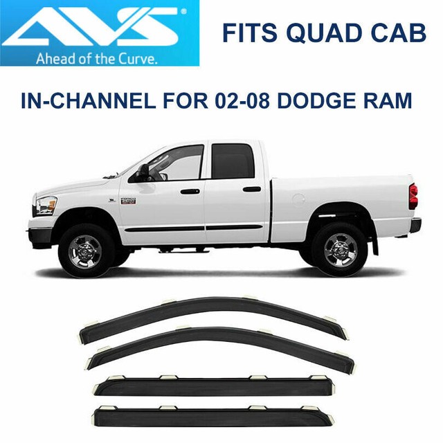 AVS Rain Guards InChannel Vent Visor for 0208 Dodge Ram Quad Cab