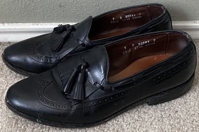 Allen EDMONDS Mansfield Classic Black Tassel Loafers Size 9.5 E Allen Edmonds Mansfield Black Leather Tassel Loafers Mens  main image 2