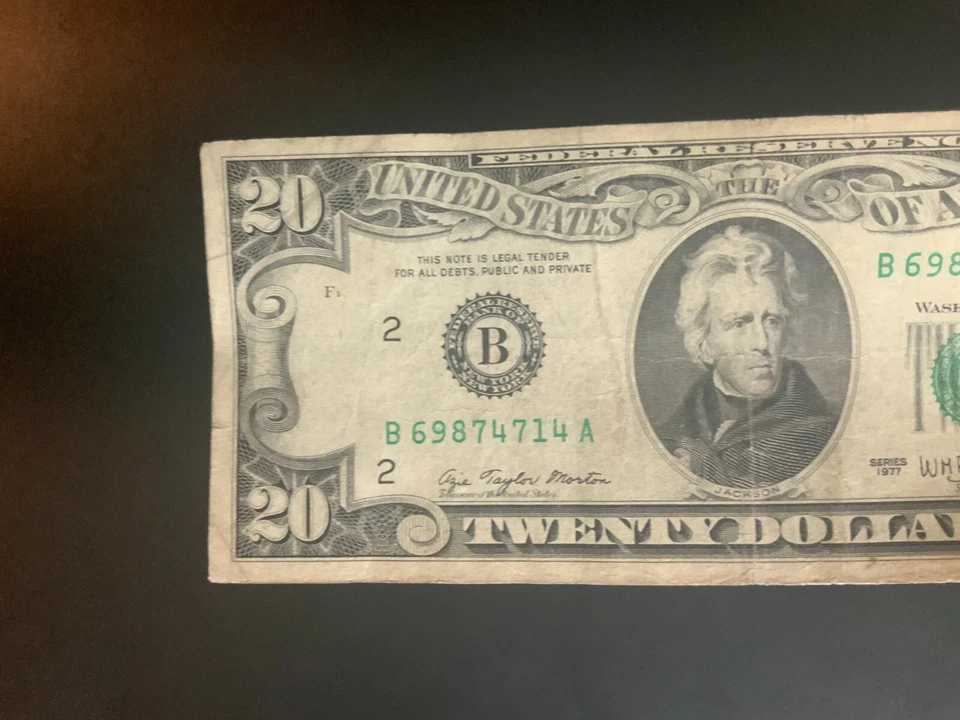 1977 $20 DOLLAR BILL B69874714A - Image 4 of 4