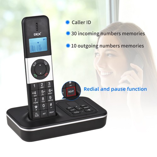 D1002 TAM-D 2-słuchawka Telefon bezprzewodowy z sekretarką Dzwoniący 1.6 LCD Z8M7 - Zdjęcie 5 z 12