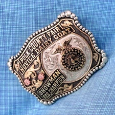 FFA Novice Dairy Goat ResChampion Showman Belt Buckle Polk County Fair OR.MCS003