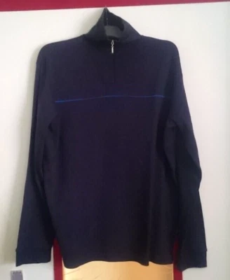 pull/ sous pull bleu très foncé taille XL - Photo 1/4