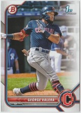 2022 Bowman Prospects #BP22 George Valera - Cleveland Guardians