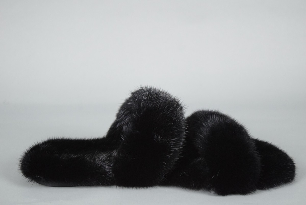 サンダル SAINT LAURENT Ivory Shearling Bleach Slippers SAINT LAURENT Saint Laurent Men Ivory Shearling Bleach