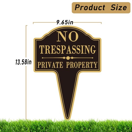 No Trespassing Signs Private Property Double-sided Heavy-durty Aluminum Metal... - Bild 2 von 7