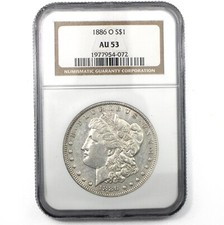 1886-O New Orleans NGC AU 53 Morgan Silver Dollar Almost Uncirculated