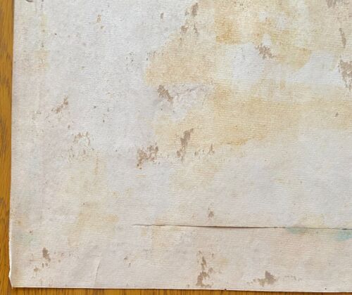 Marius ? Trinque ? Original Watercolor Amer. WWII War Ships Anchored Dated '42 - Picture 6 of 6