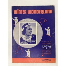1934 Vintage Winter Wonderland Sheet Music Dick Smith Felix Bernard