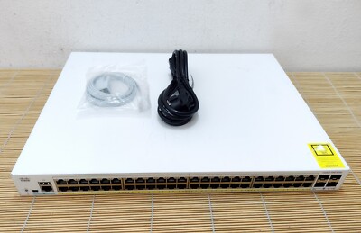 Cisco C1000-48P-4G-L 10/100/1000 Ethernet PoE+ 370W PoE budget ports 4x 1G SFP