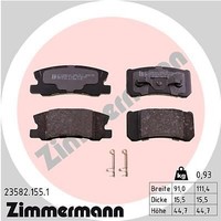 Zimmermann 23582.155.1 Bremsbelagsatz, Scheibenbremse FüR Cadillac CitroËN